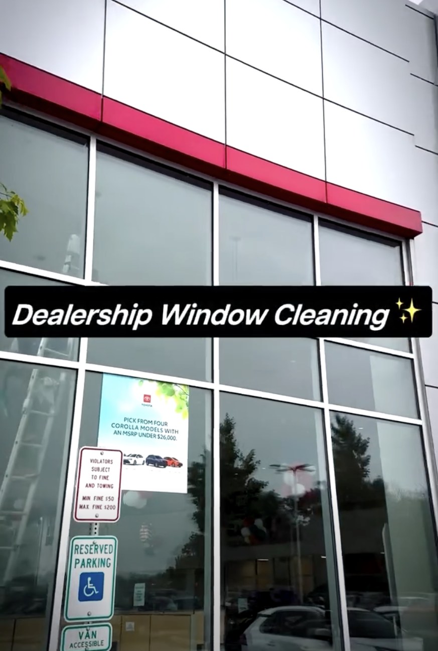 Asset Maintenance Window Detailing, dealership cleaning still